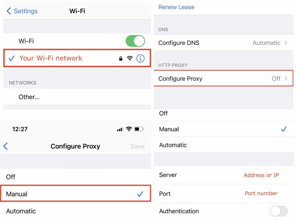 Use a Proxy Server on iPhone