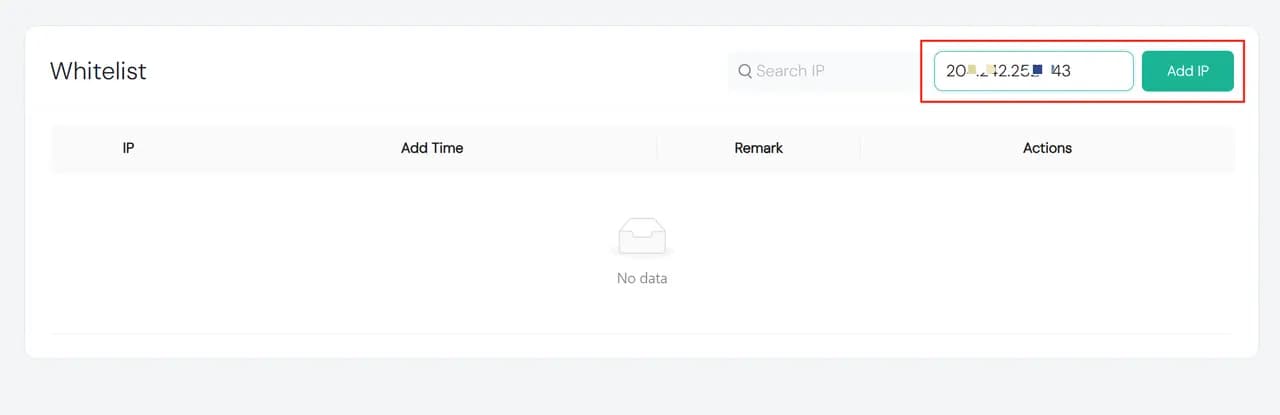 IPcook Manage Proxies Whitelist